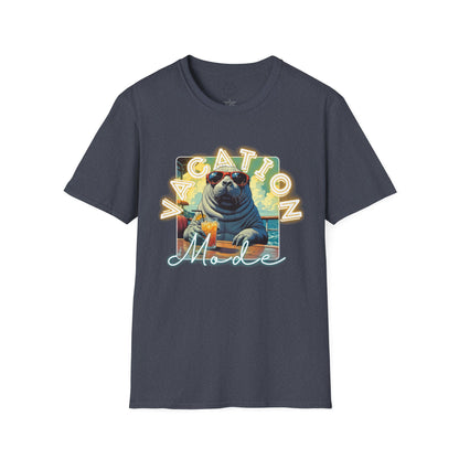 Vacation Mode Unisex T-Shirt - Fun Summer Beach Graphic Tee,manatee