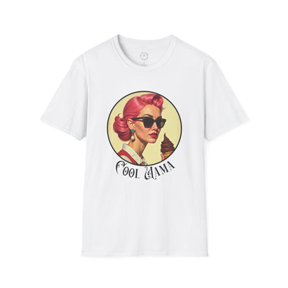 Cool Mama Vintage Graphic Unisex Softstyle T-Shirt,mama,mom and ice cream