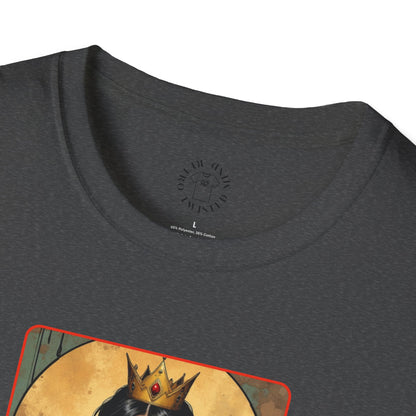 Queen of Spiders Unisex Softstyle T-Shirt - Bold Graphic Tee for Fans of Fantasy & Mythology,queen,girl