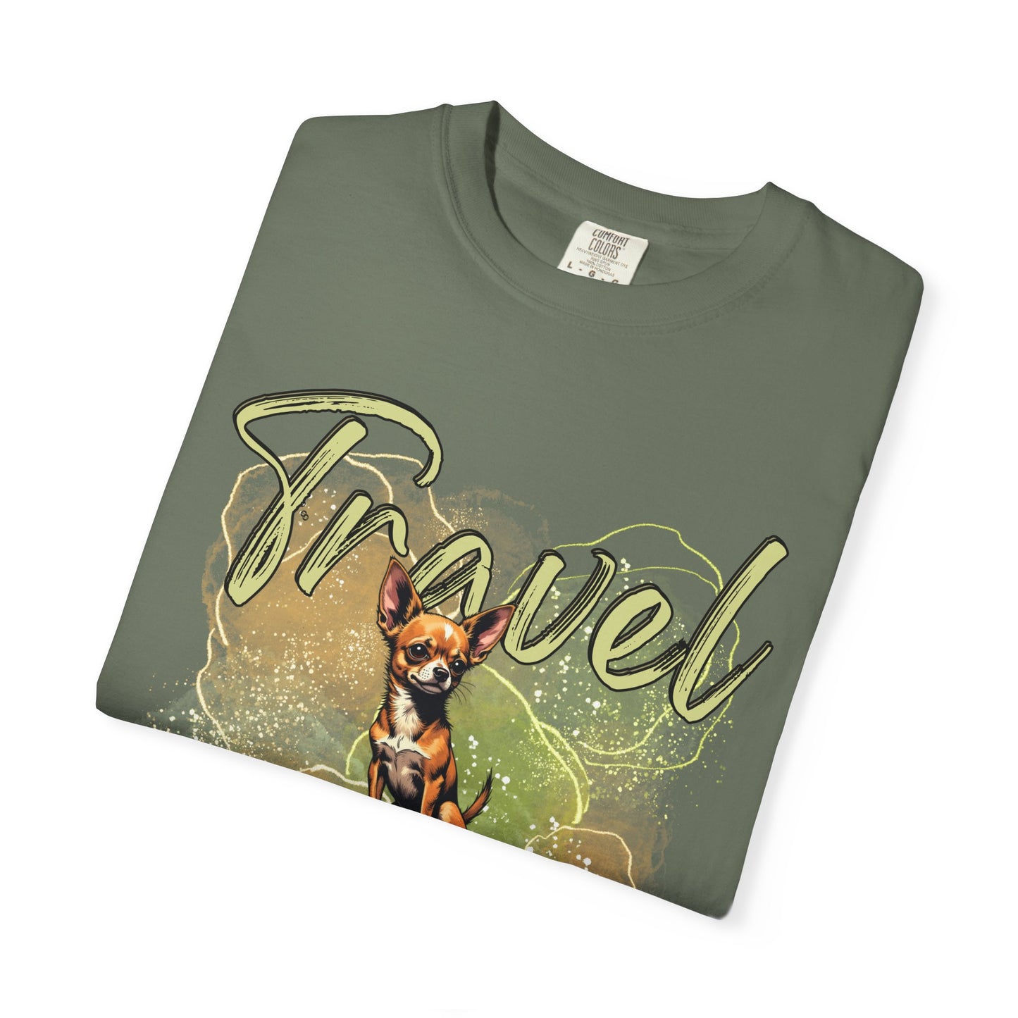 Travel Time Unisex Garment-Dyed T-Shirt - Cute Dog Design for Animal Lovers