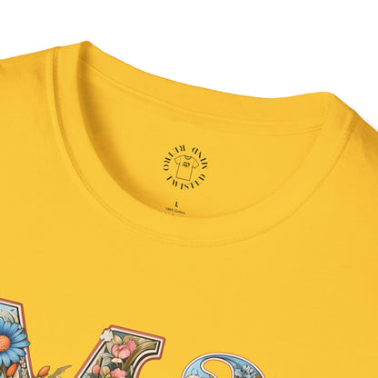 Floral Mama Unisex T-Shirt, Softstyle Tee, Casual Wear, Gift for Mother day,mama