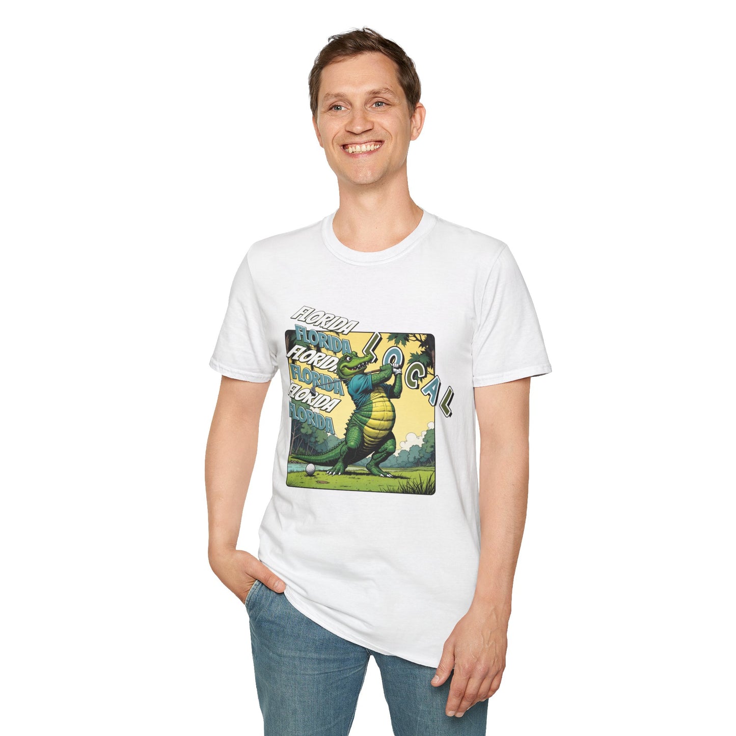 Florida Local Alligator Unisex Softstyle T-Shirt,golf,sport,florida