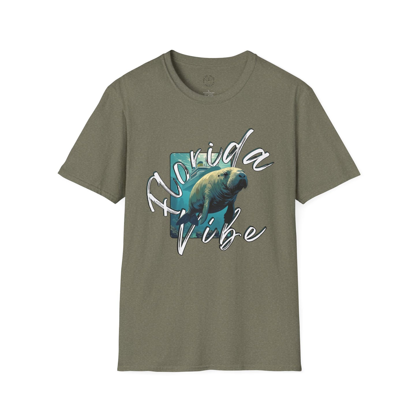 Florida Vibe Unisex Softstyle T-Shirt - Casual Beachwear Tee, manatee
