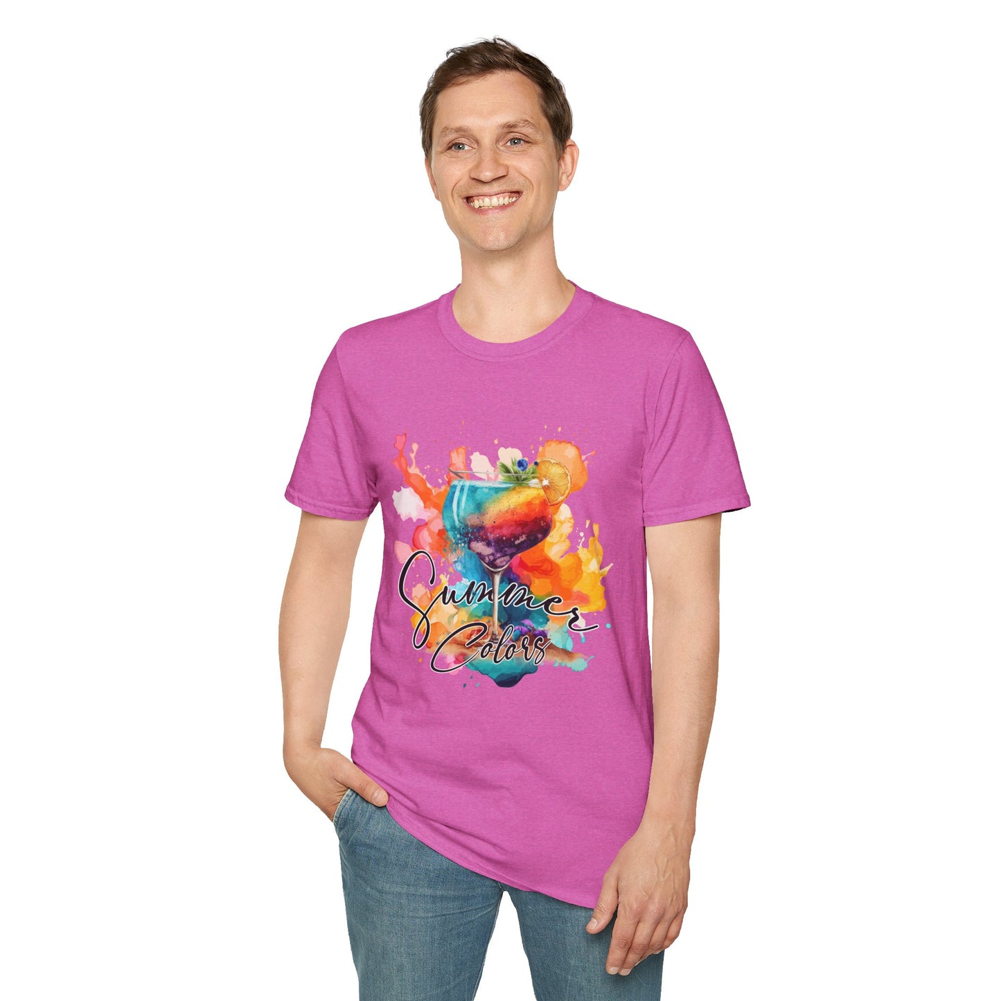 Colorful Artistic T-Shirt with Inspirational Design, Unisex Softstyle Tee, Gift for Art Lovers, Casual Wear, Birthday Gift Idea
