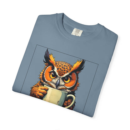 Coffee Owl T‑Shirt - "Touch My Coffee and You'll Need a New Hand" Graphic Tee