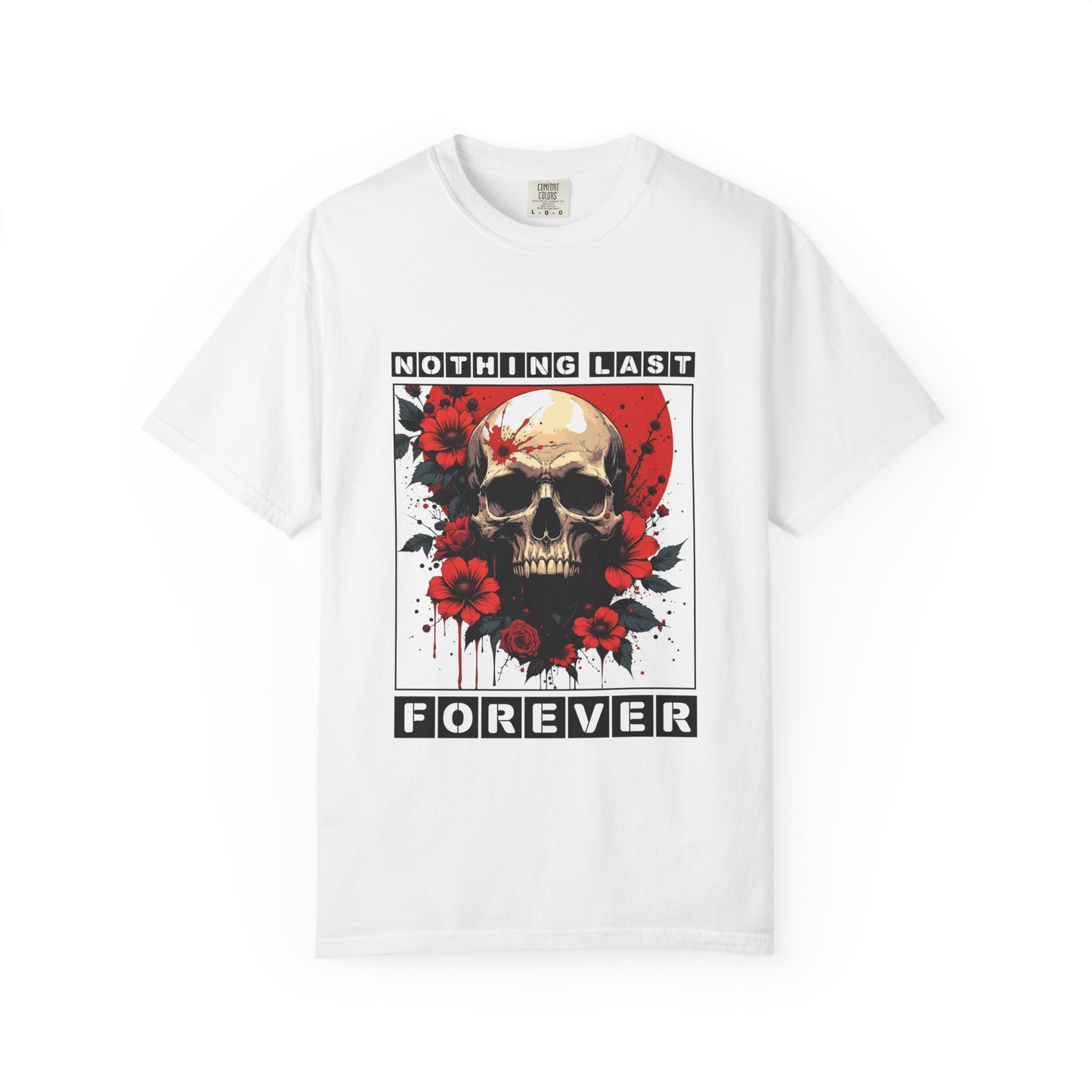 Edgy Skull Graphic T-Shirt - Unique Casual Wear, Unisex Streetwear, Gift for Music Lovers, Halloween Costume, Forever Quote Tee