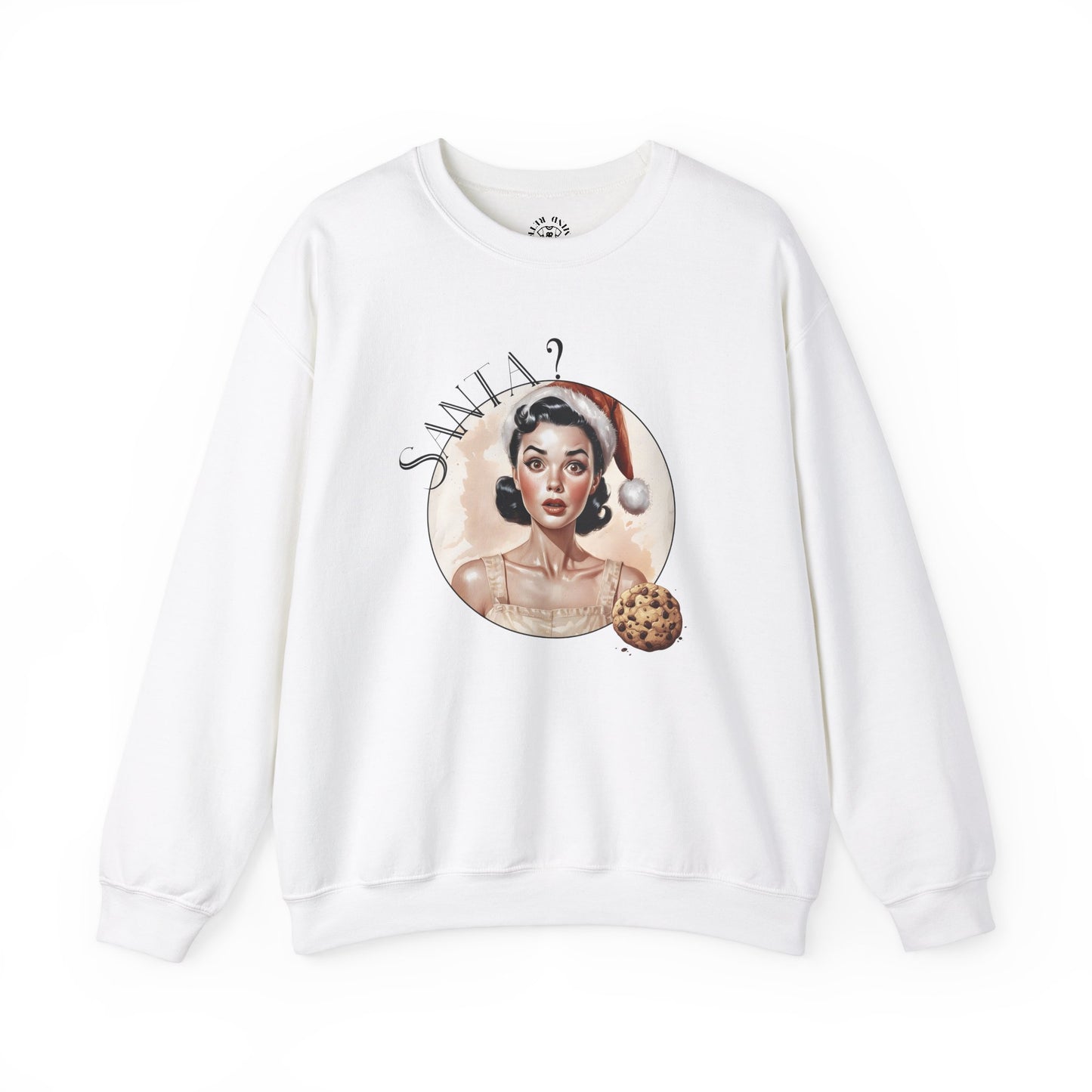 Funny Cookie Lover Sweatshirt - Retro Design - Santa? Christmas