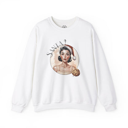 Funny Cookie Lover Sweatshirt - Retro Design - Santa? Christmas