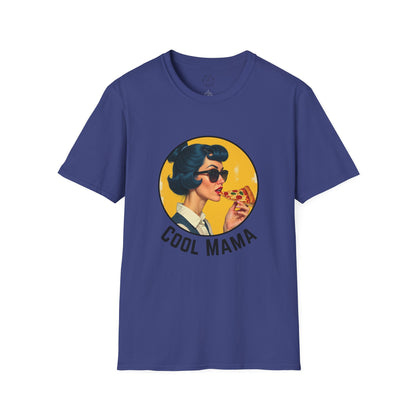 Cool Mama Unisex Softstyle T-Shirt - Retro Chic Pizza Lover Tee,mom