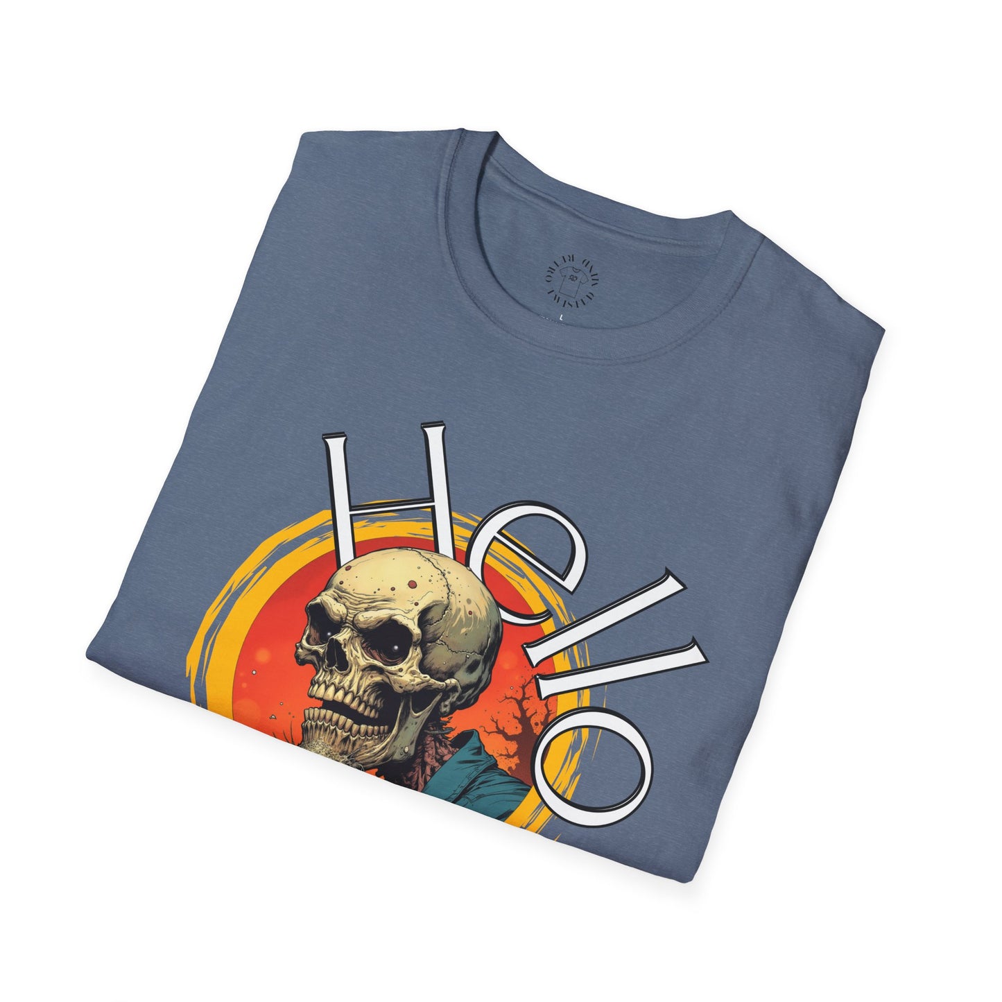 Hello Skull Graphic Unisex Softstyle T-Shirt - Edgy Streetwear Tee,scull