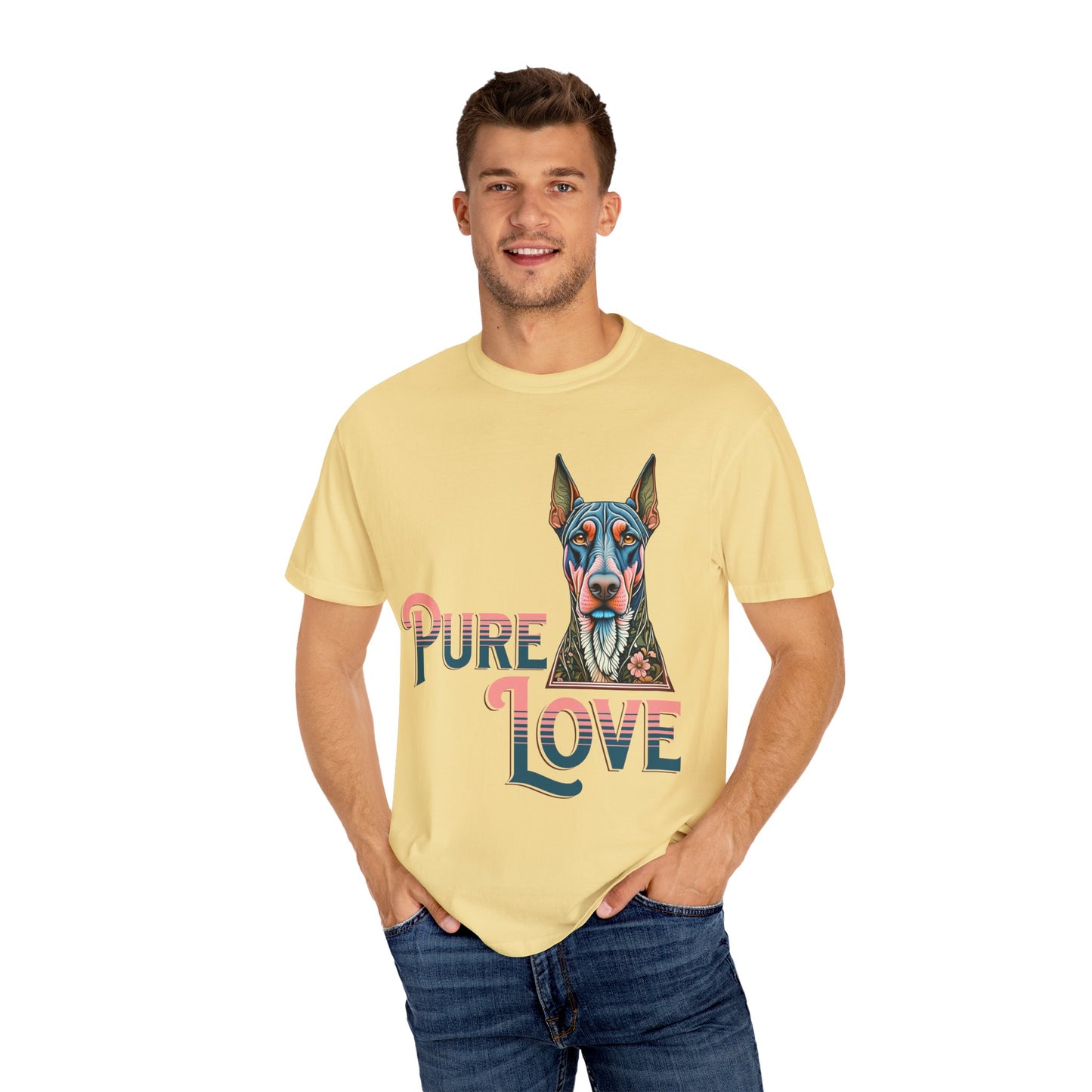 Pure Love Unisex Garment-Dyed T-Shirt - Dog Lovers Tee