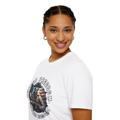 Defend Freedom Unisex Softstyle T-Shirt - Patriotic Graphic Tee