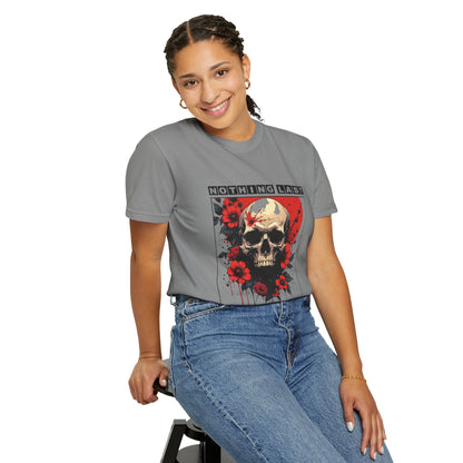 Edgy Skull Graphic T-Shirt - Unique Casual Wear, Unisex Streetwear, Gift for Music Lovers, Halloween Costume, Forever Quote Tee