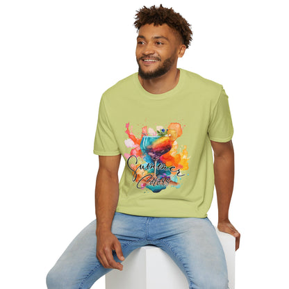 Colorful Artistic T-Shirt with Inspirational Design, Unisex Softstyle Tee, Gift for Art Lovers, Casual Wear, Birthday Gift Idea