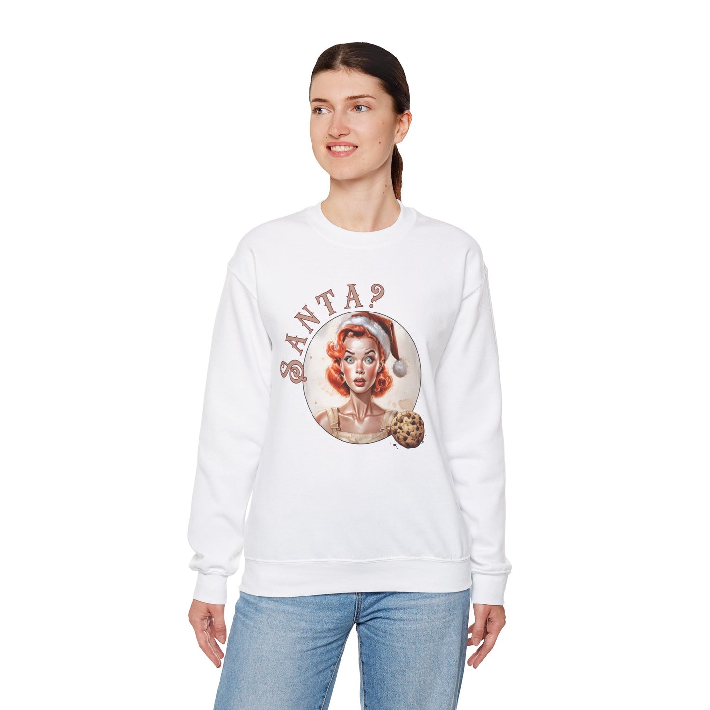 Funny Cookie Lover Sweatshirt - Retro Design - Santa? Christmas