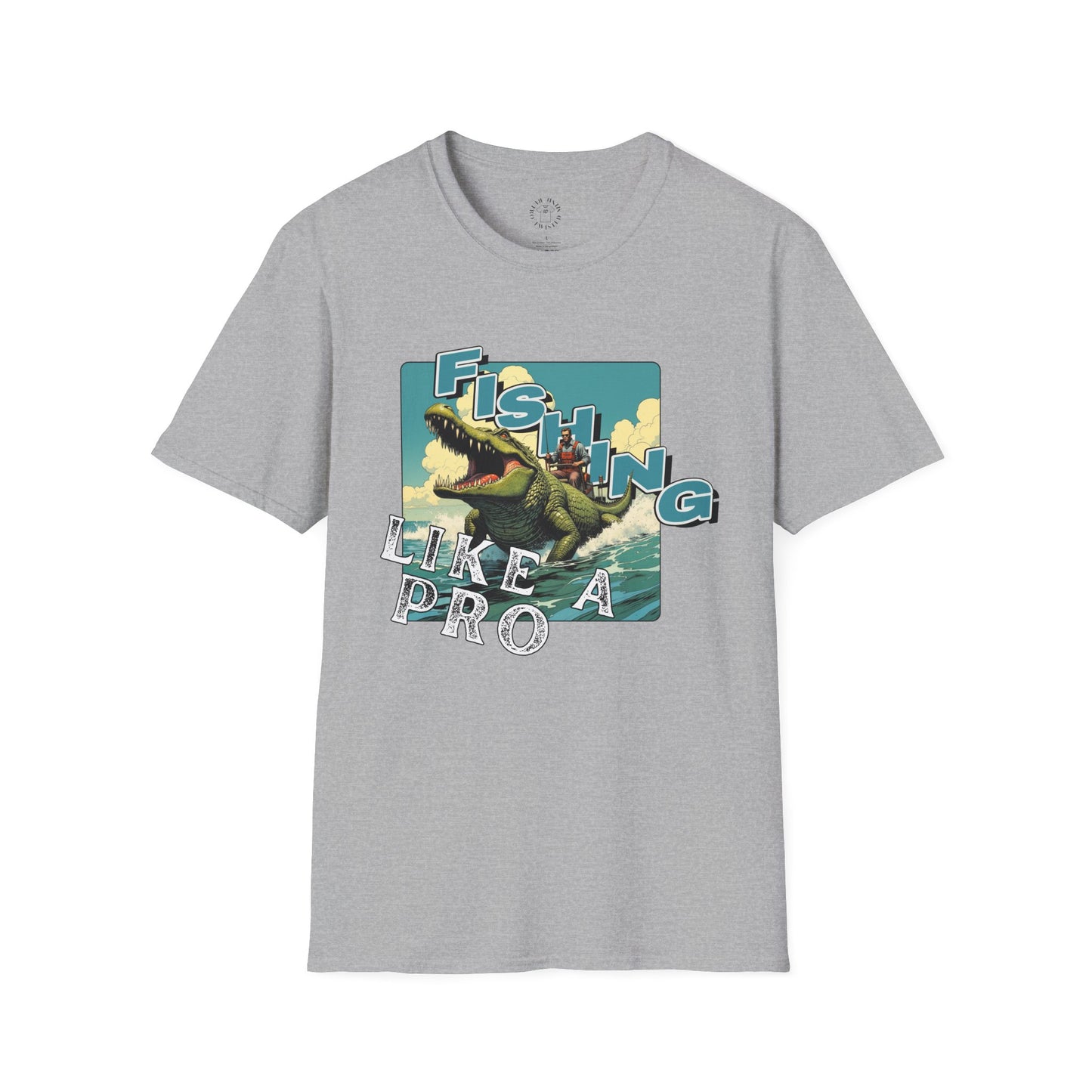 Fishing Like a Pro Unisex Softstyle T-Shirt - Perfect for Anglers & Outdoor Enthusiasts,gator