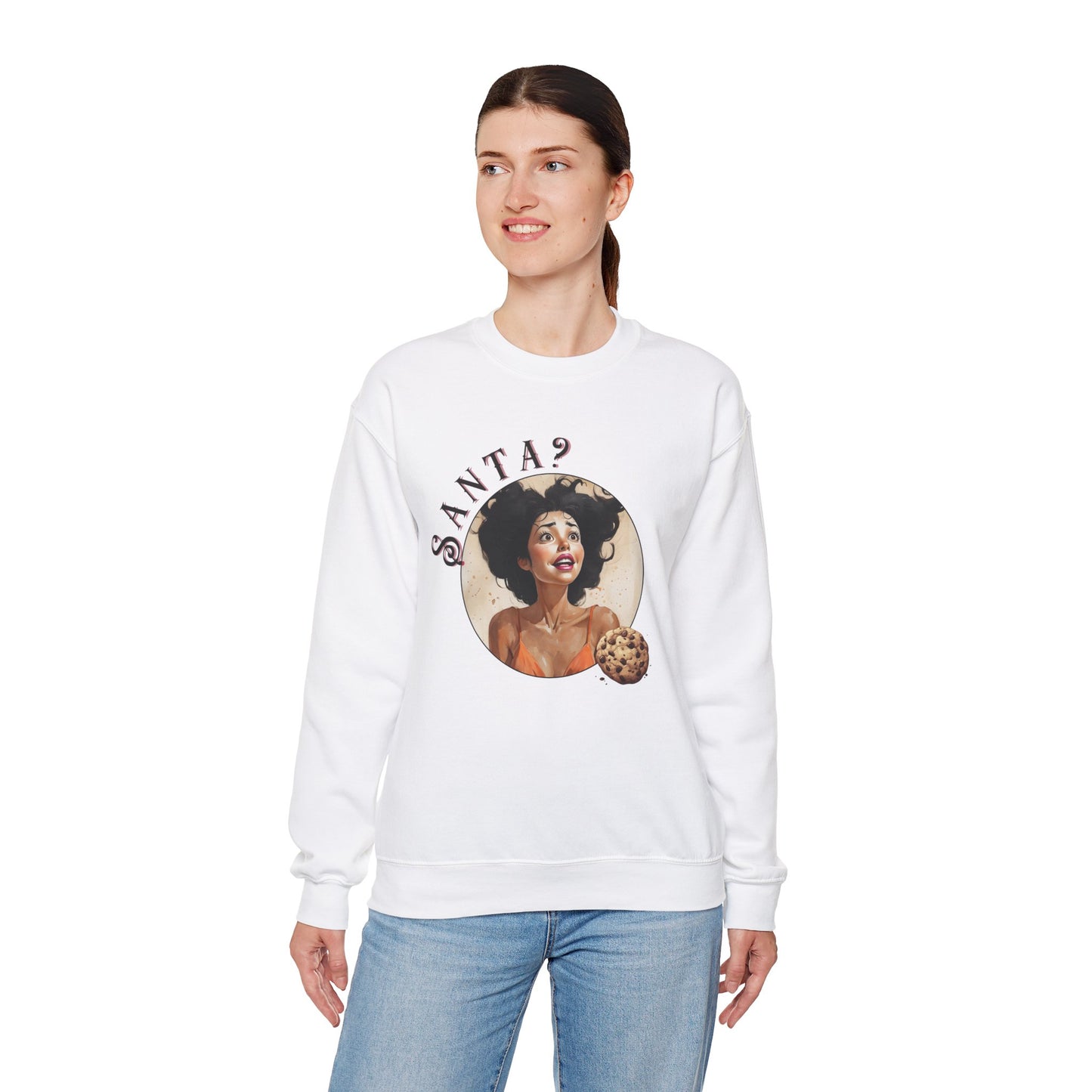 Funny Cookie Lover Sweatshirt - Retro Design - Santa? Christmas