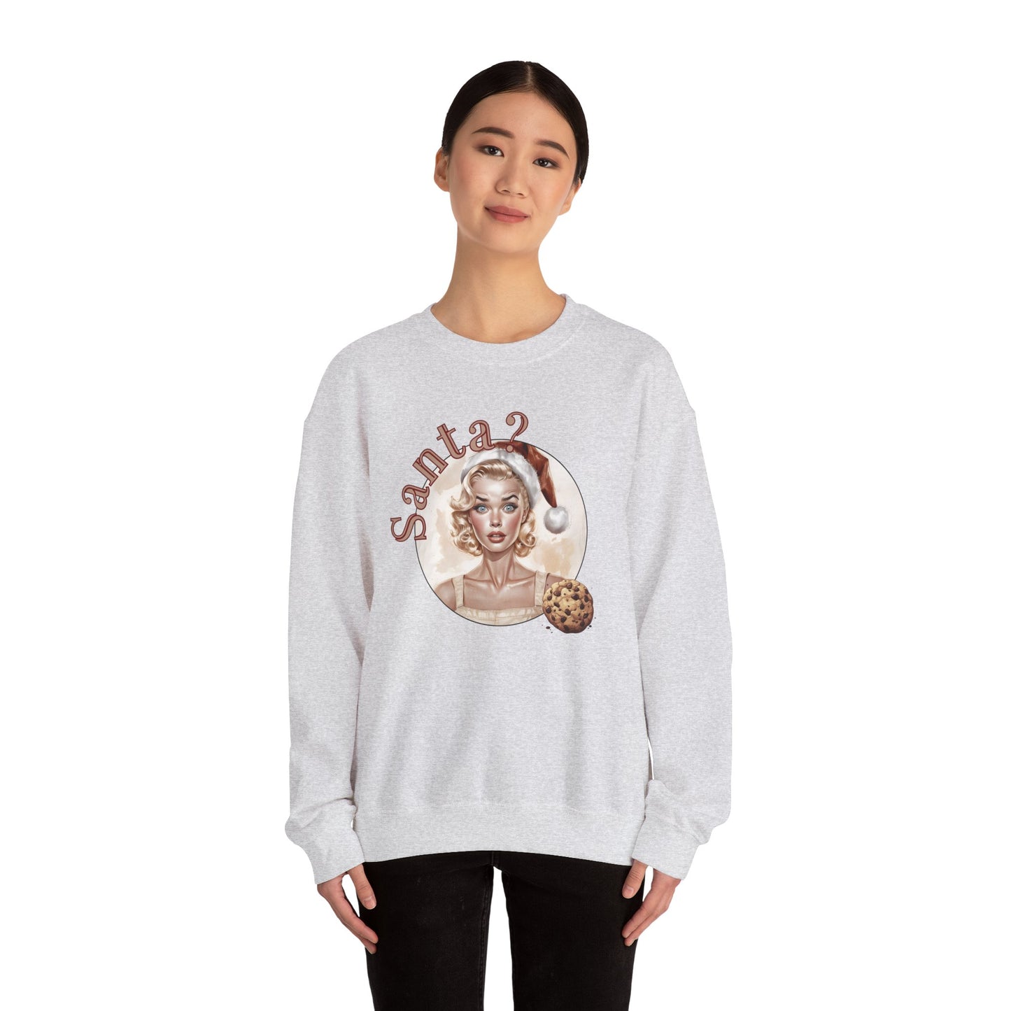 Funny Cookie Lover Sweatshirt - Retro Design - Santa? Christmas