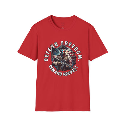 Defend Freedom Unisex Softstyle T-Shirt - Patriotic Graphic Tee