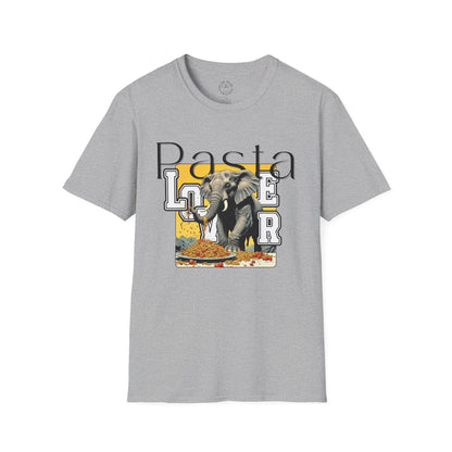 Pasta Lover Unisex Softstyle T-Shirt - Playful Elephant Graphic Tee,elephant,twisted