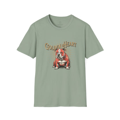 Golden Heart Bulldog Unisex Softstyle T-Shirt