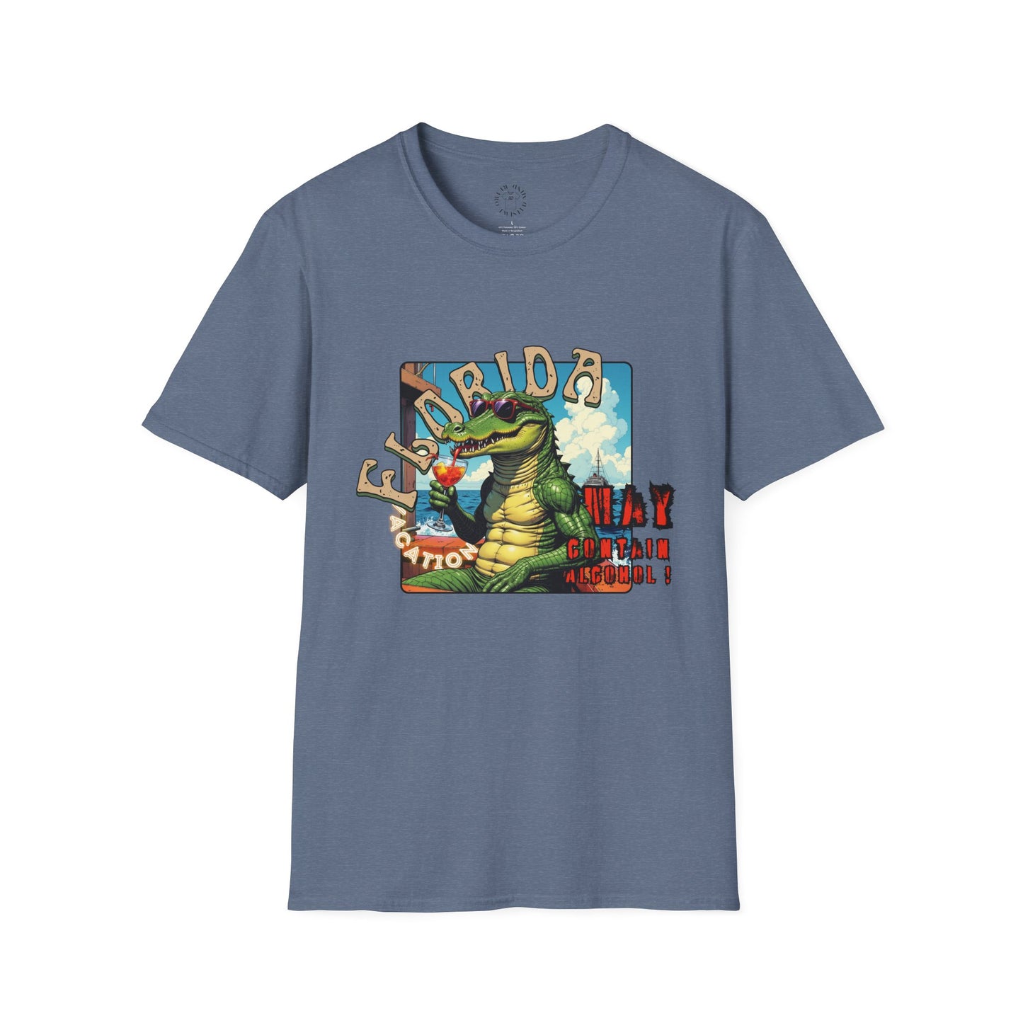 Florida Alligator Unisex Softstyle T-Shirt - Retro Vibe Casual Tee,vacation ,florida,