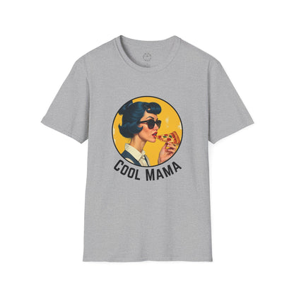 Cool Mama Unisex Softstyle T-Shirt - Retro Chic Pizza Lover Tee,mom