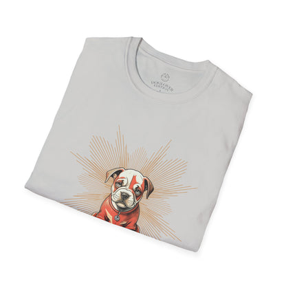 Golden Heart Dog Art Unisex T-Shirt, Animal Lover Gift, Pet Enthusiast Tee, Casual Wear, Birthday Gift, Cute Dog T-Shirt