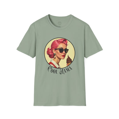 Cool Mama Vintage Graphic Unisex Softstyle T-Shirt,mama,mom and ice cream