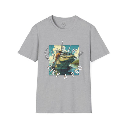 Fishing Like a Pro Unisex Softstyle T-Shirt,gator