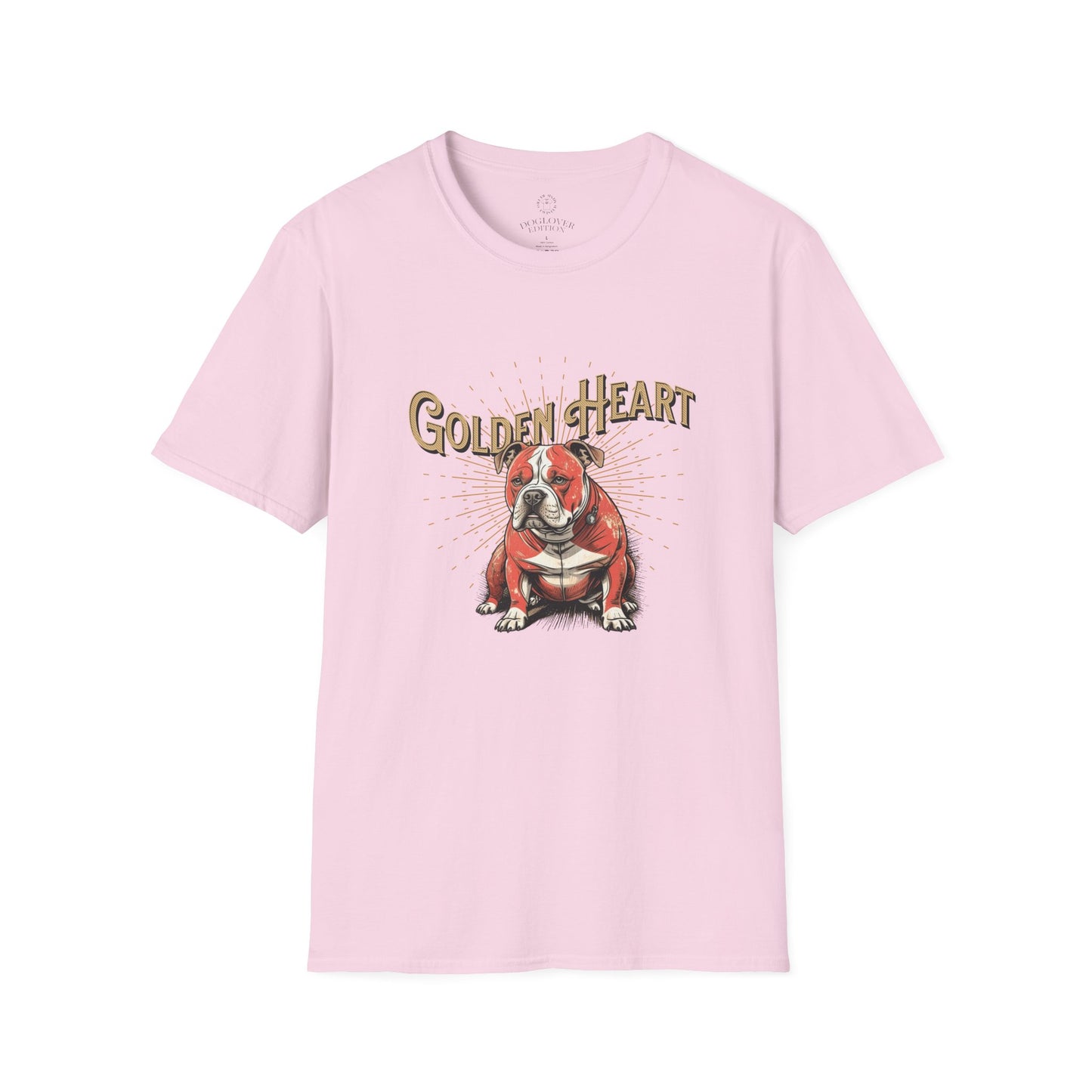 Golden Heart Bulldog Unisex Softstyle T-Shirt