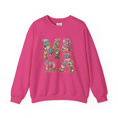 Unisex Heavy Blend™ Crewneck Sweatshirt,mother day gift, mama ,flower