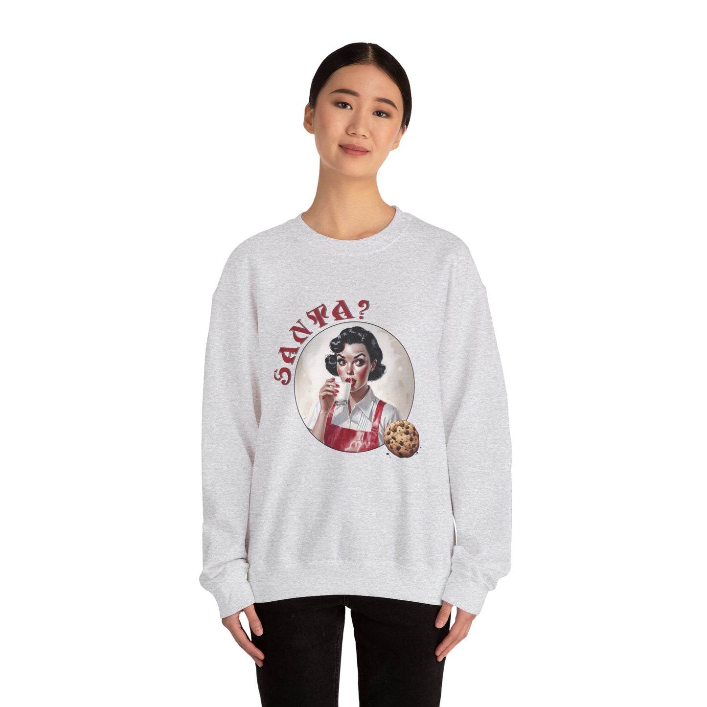 Funny Cookie Lover Sweatshirt - Retro Design - Santa? Christmas