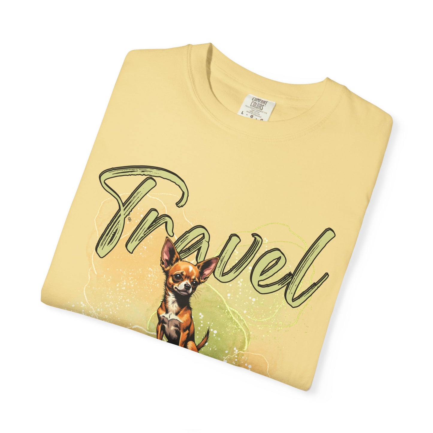 Travel Time Unisex Garment-Dyed T-Shirt - Cute Dog Design for Animal Lovers