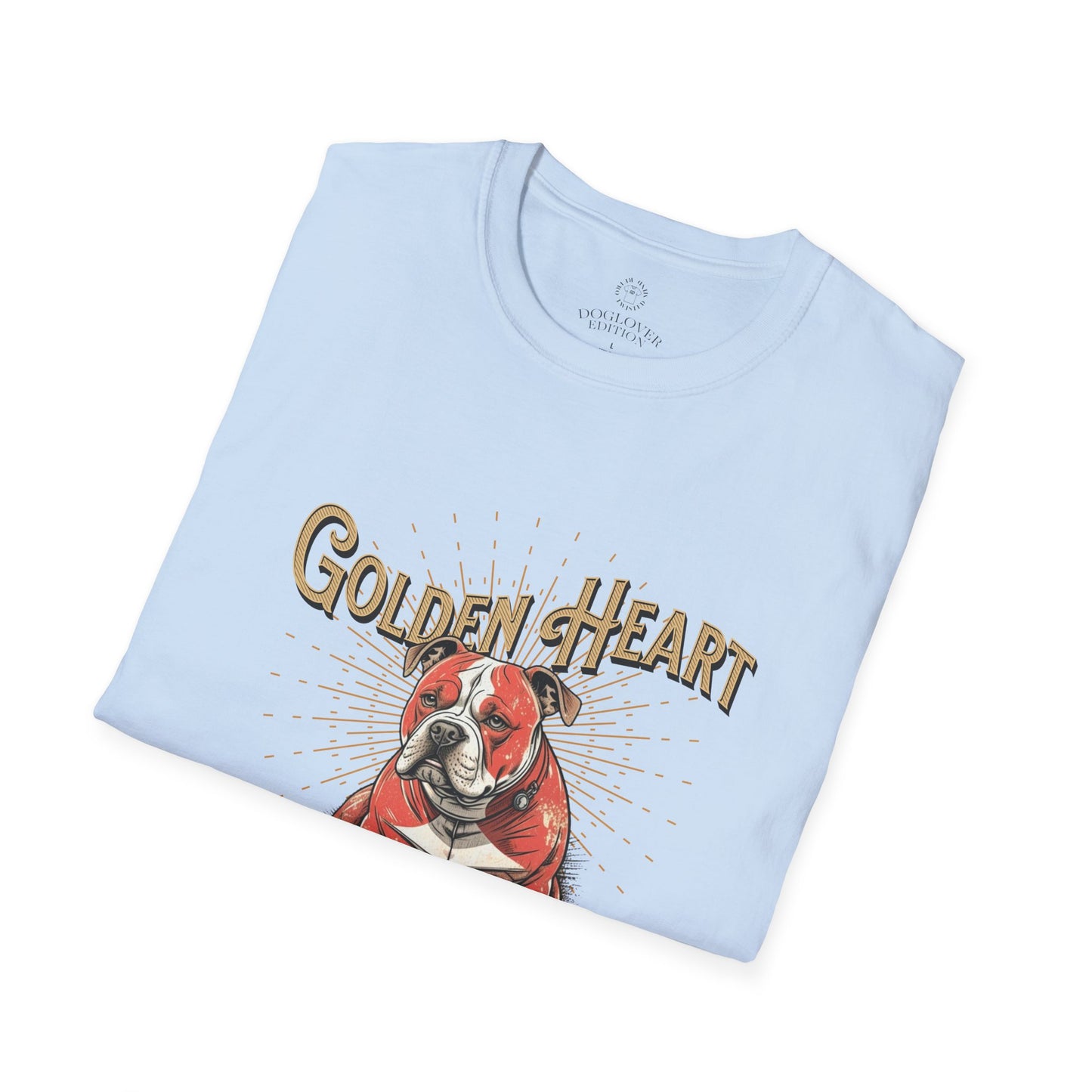 Golden Heart Bulldog Unisex Softstyle T-Shirt