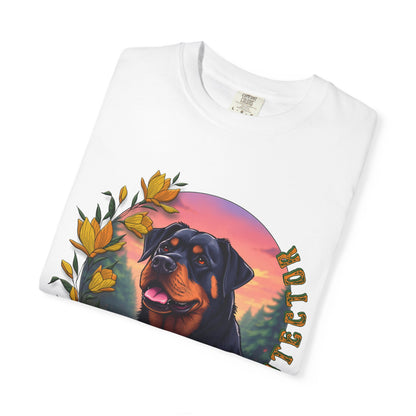 Gentle Protection Unisex Garment-Dyed T-shirt | Dog Lover Gift | Floral Design
