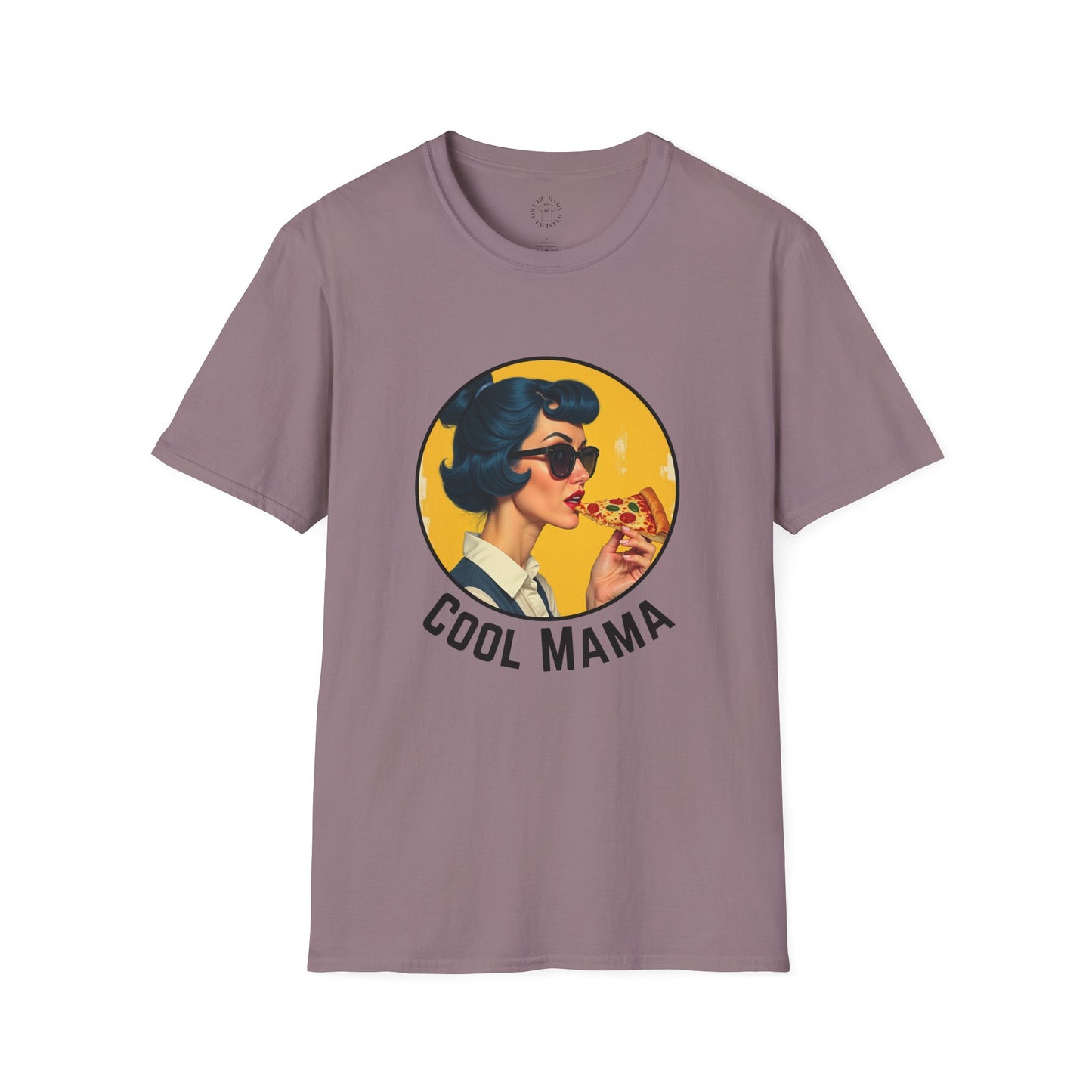 Cool Mama Unisex Softstyle T-Shirt - Retro Chic Pizza Lover Tee,mom
