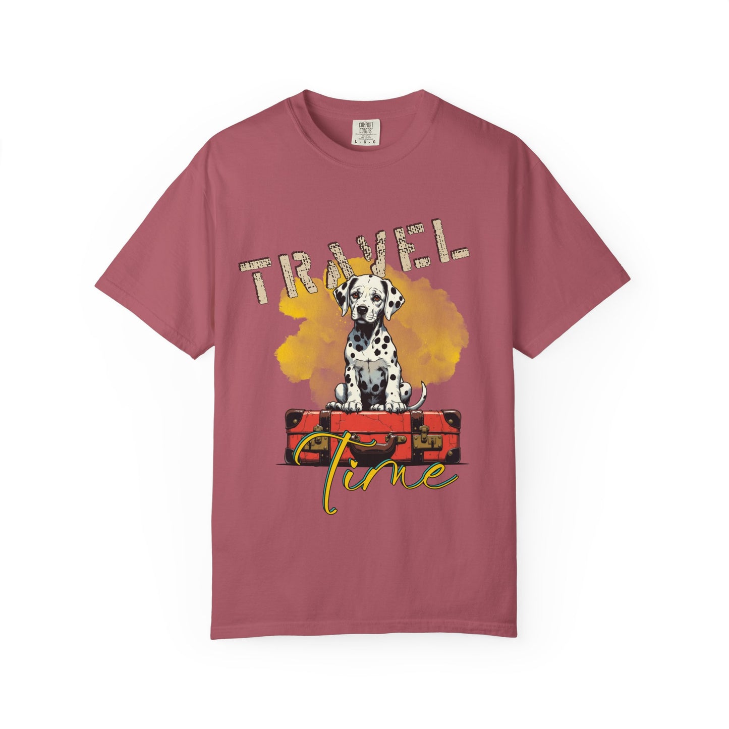Travel Time Dog T-Shirt, Unisex Graphic Tee, Pet Lover's Gift, Vacation Shirt, Travel Enthusiast Apparel
