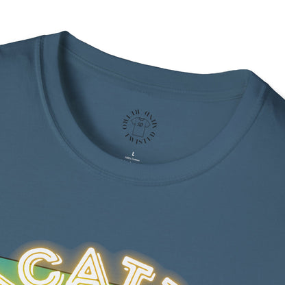 Funny Vacation Mode Unisex Softstyle T-Shirt, manatee