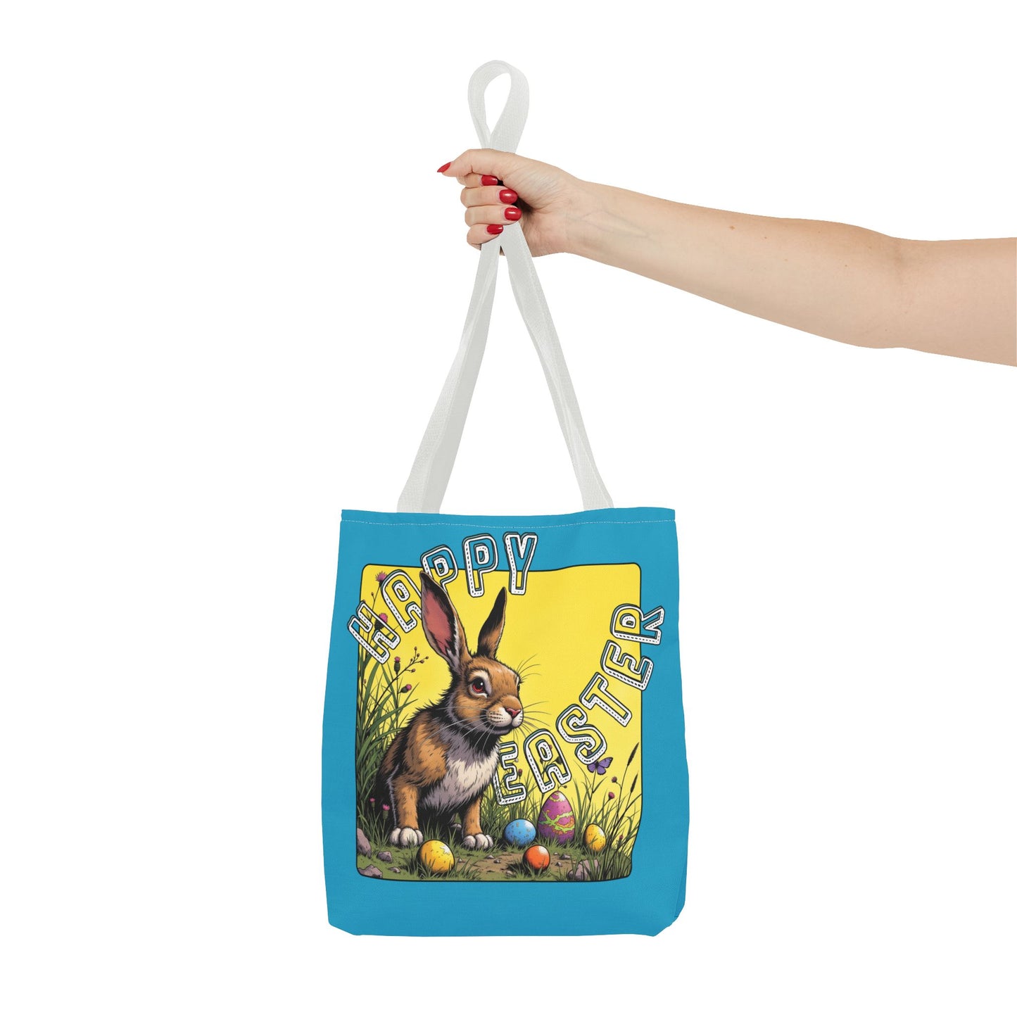 Happy Easter Tote Bag - Vibrant Bunny Design for Spring Celebrations, Easter bunny