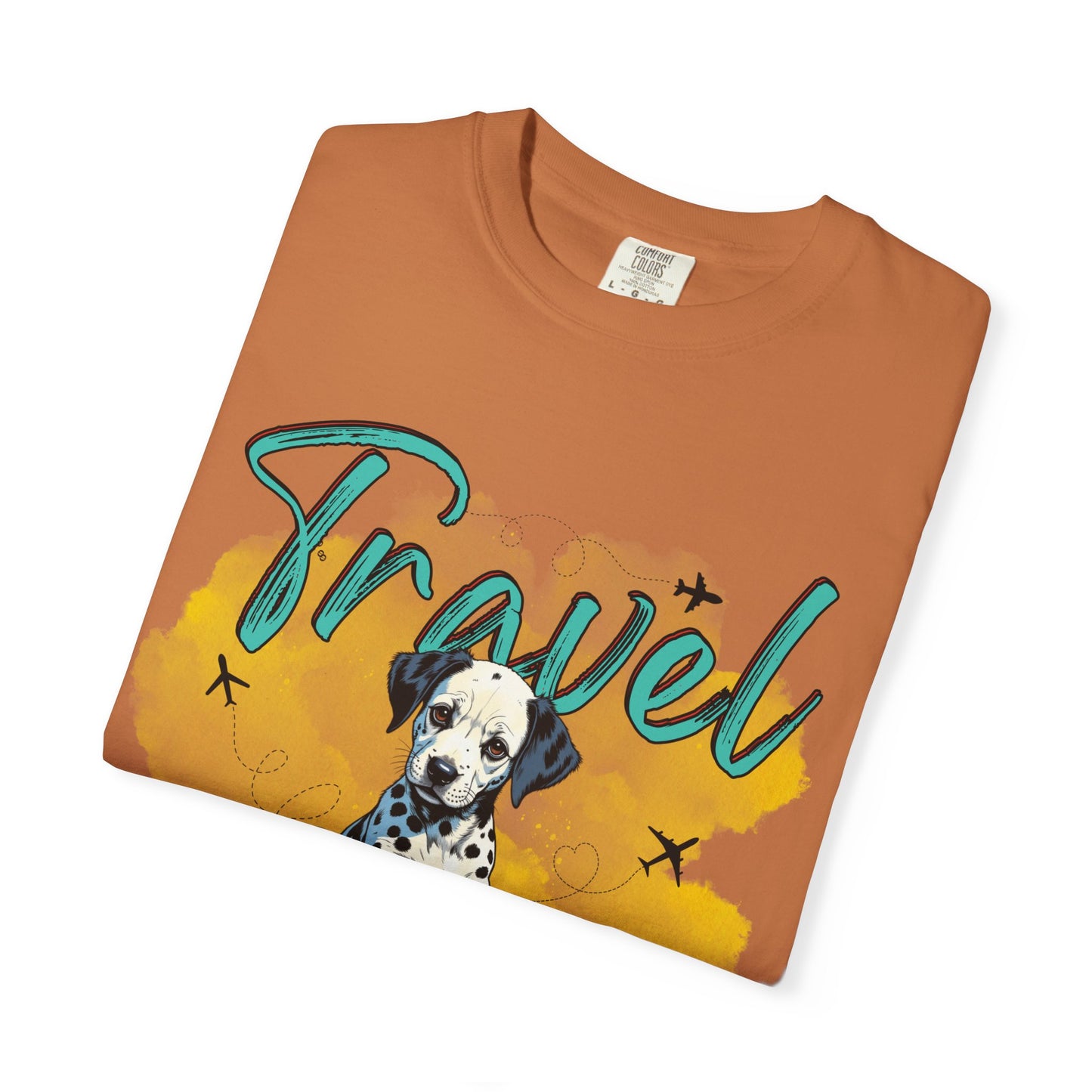 Travel Time Dog Graphic Unisex T-Shirt