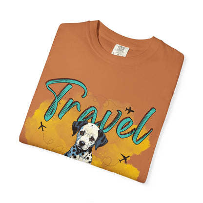 Travel Time Dog Graphic Unisex T-Shirt