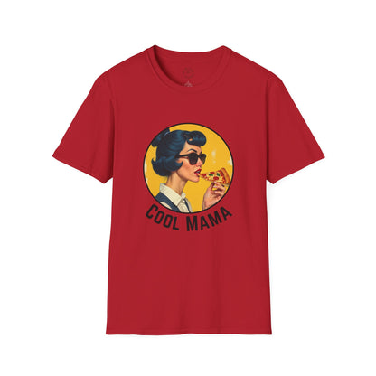 Cool Mama Unisex Softstyle T-Shirt - Retro Chic Pizza Lover Tee,mom