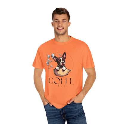Coffee Pup Unisex Garment-Dyed T-shirt