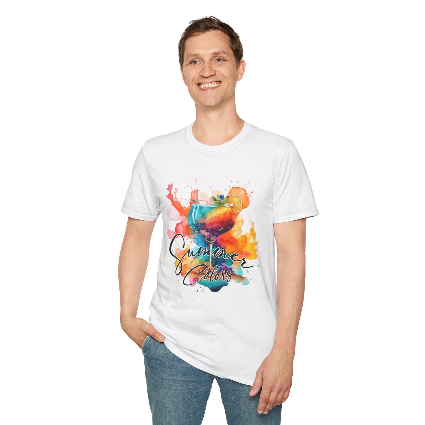 Colorful Artistic T-Shirt with Inspirational Design, Unisex Softstyle Tee, Gift for Art Lovers, Casual Wear, Birthday Gift Idea