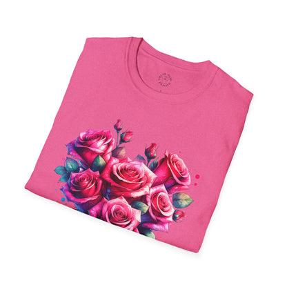 Floral Heart Open Unisex Softstyle T-Shirt.twisted.love