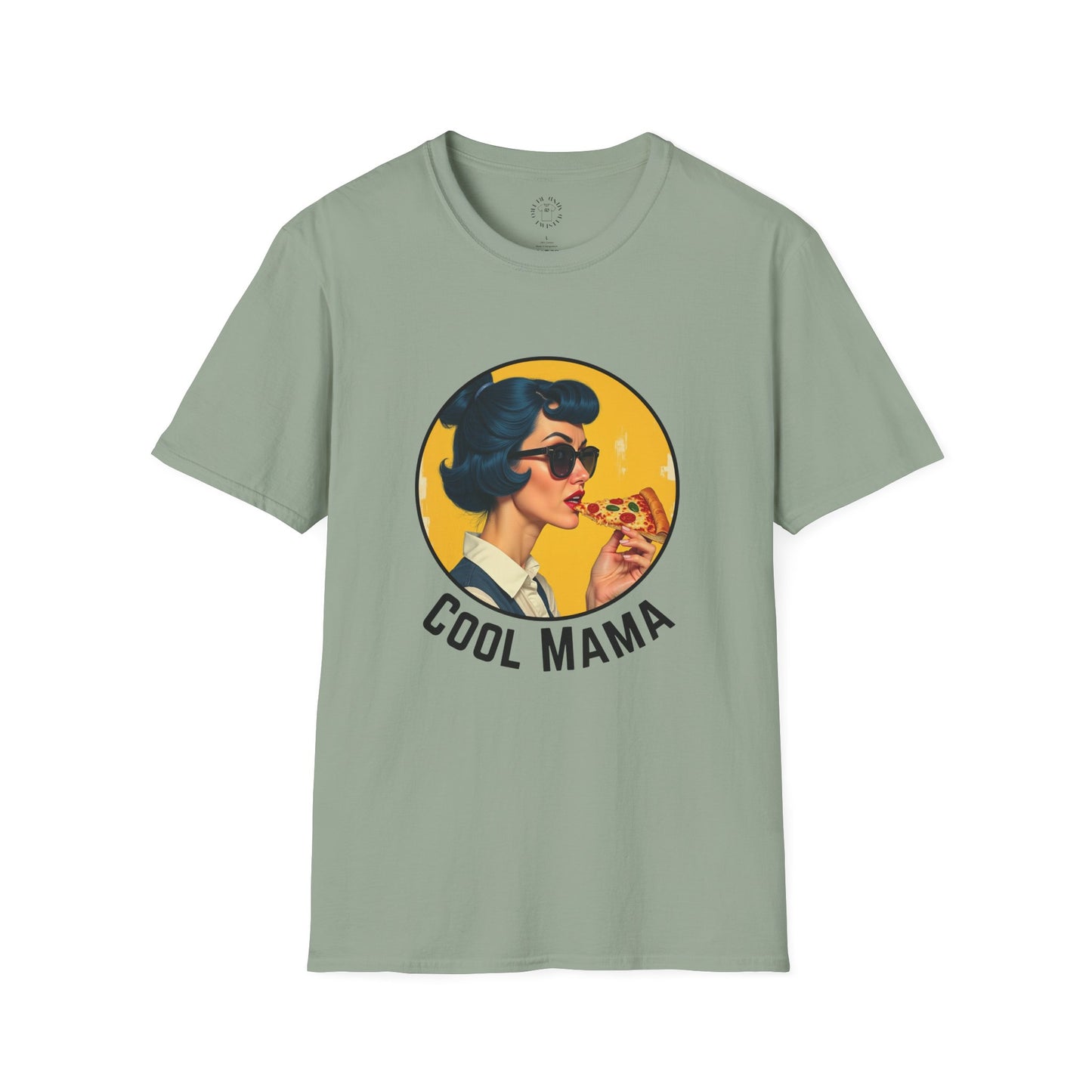 Cool Mama Unisex Softstyle T-Shirt - Retro Chic Pizza Lover Tee,mom