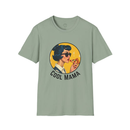 Cool Mama Unisex Softstyle T-Shirt - Retro Chic Pizza Lover Tee,mom