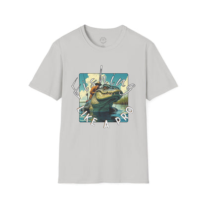 Fishing Like a Pro Unisex Softstyle T-Shirt,gator