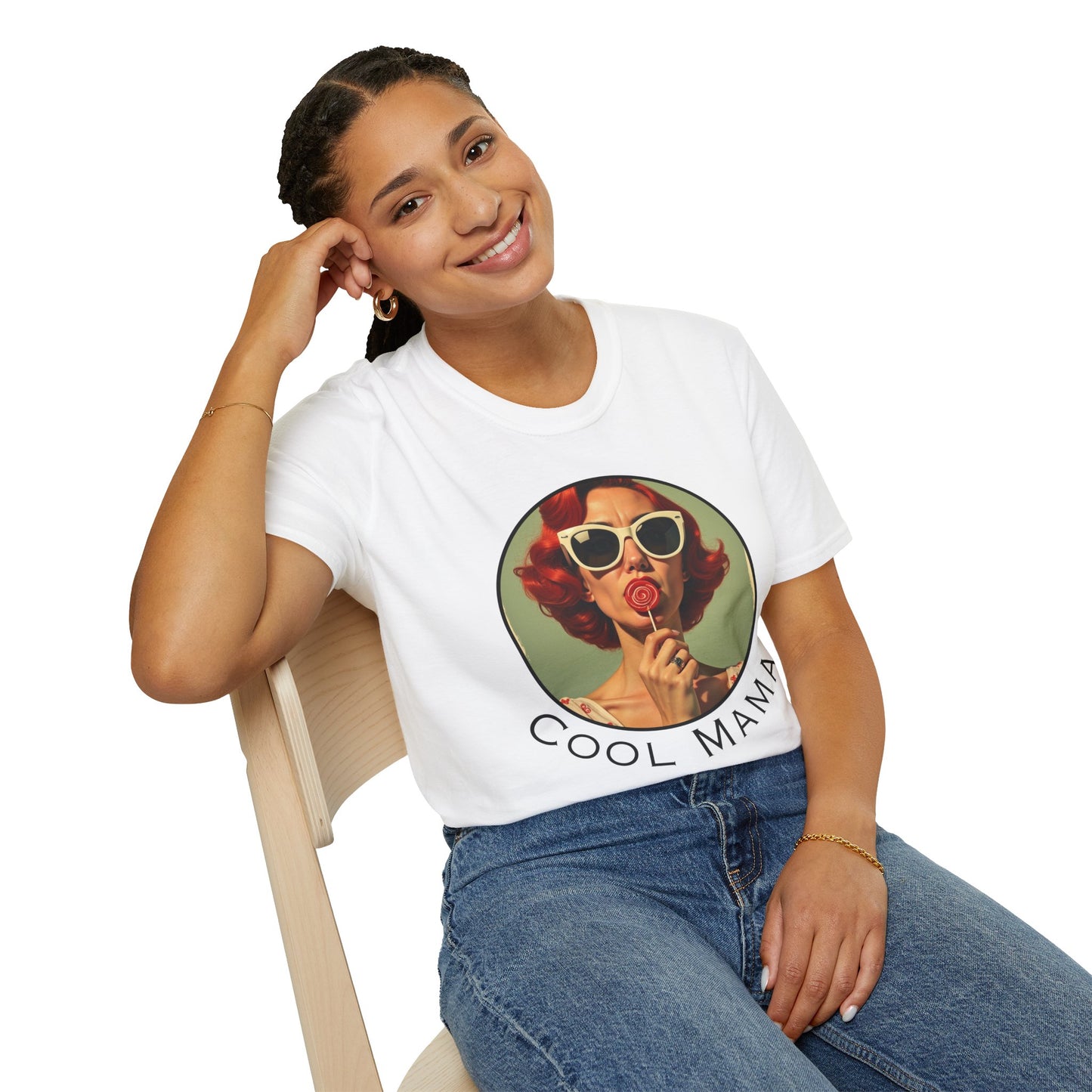 Cool Mama Vintage-Inspired Unisex T-Shirt | Softstyle Tee for Trendy Moms